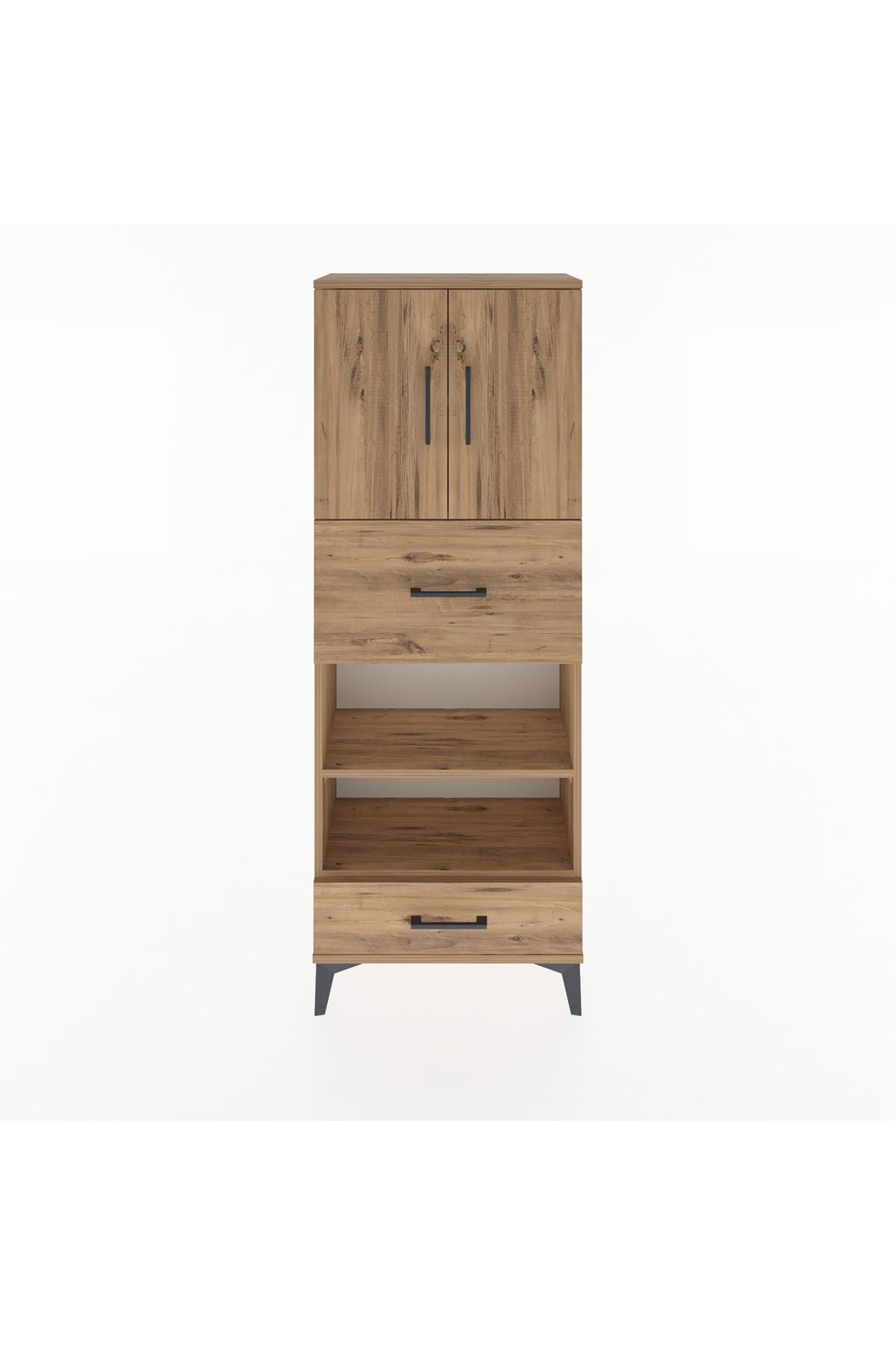 Arges Dolap 4 Raflı 2 Çekmeceli 2 Kapaklı 60x30x163 - S20M053V9A