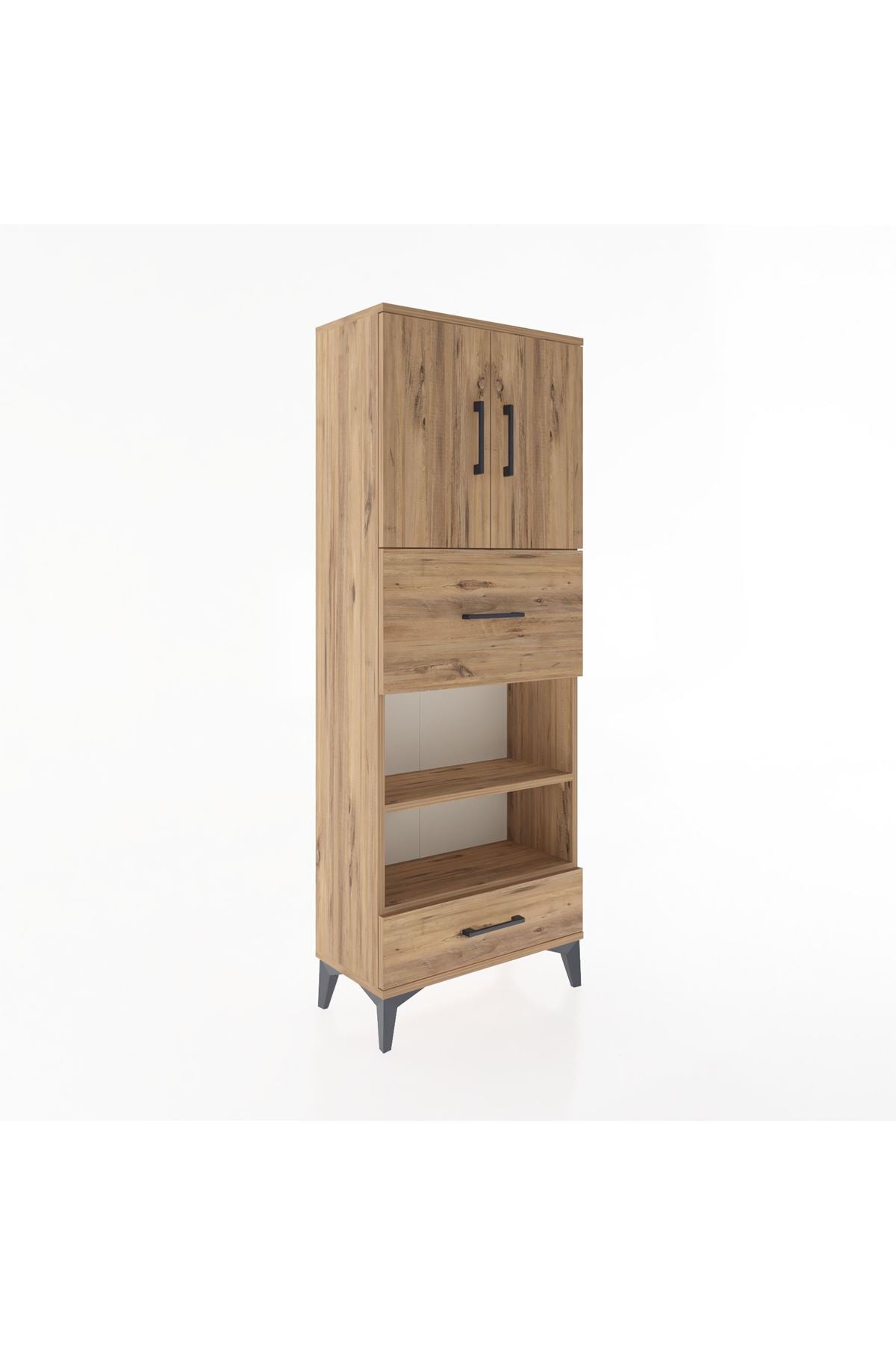 Arges Dolap 4 Raflı 2 Çekmeceli 2 Kapaklı 60x30x163 - S20M053V9A