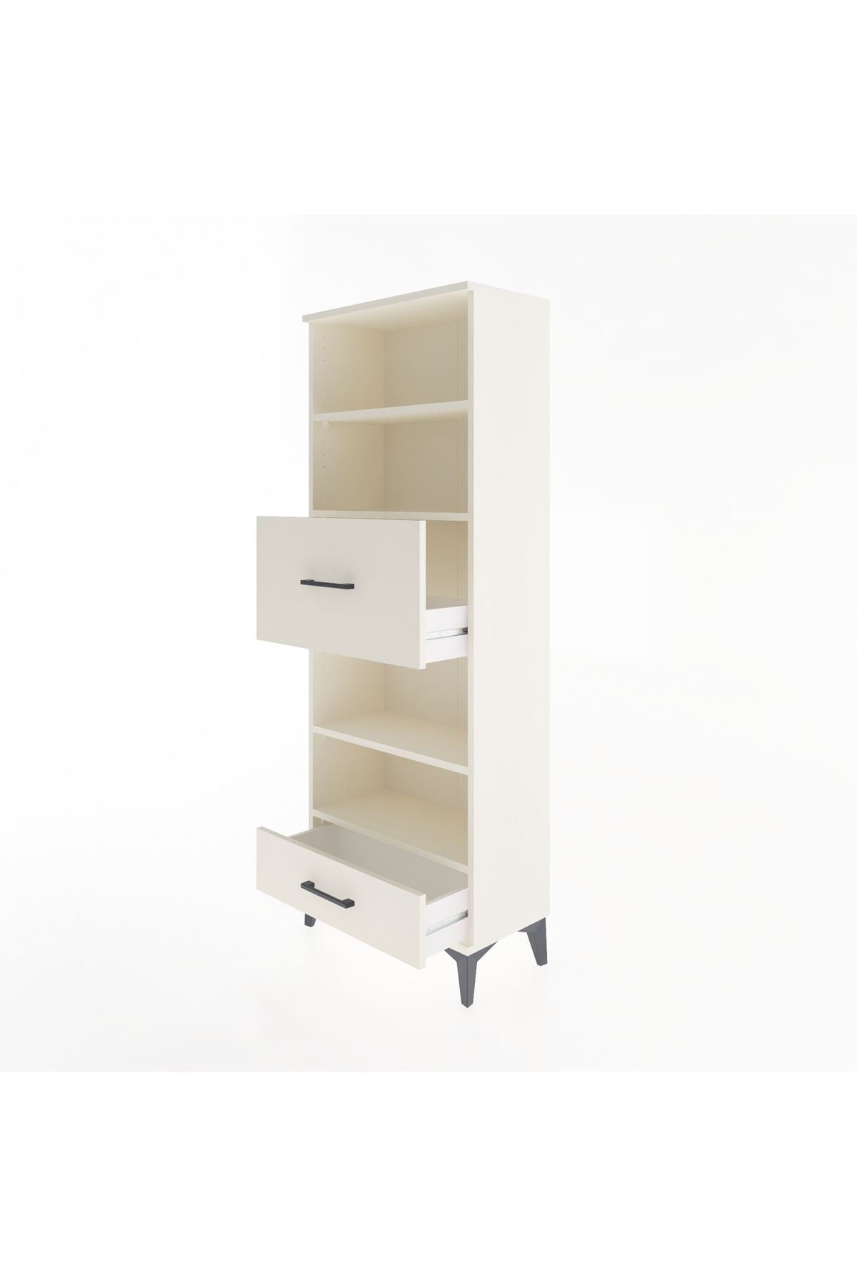 Arges Dolap 4 Raflı 2 Çekmeceli 60x30x163 - S20M054V1A