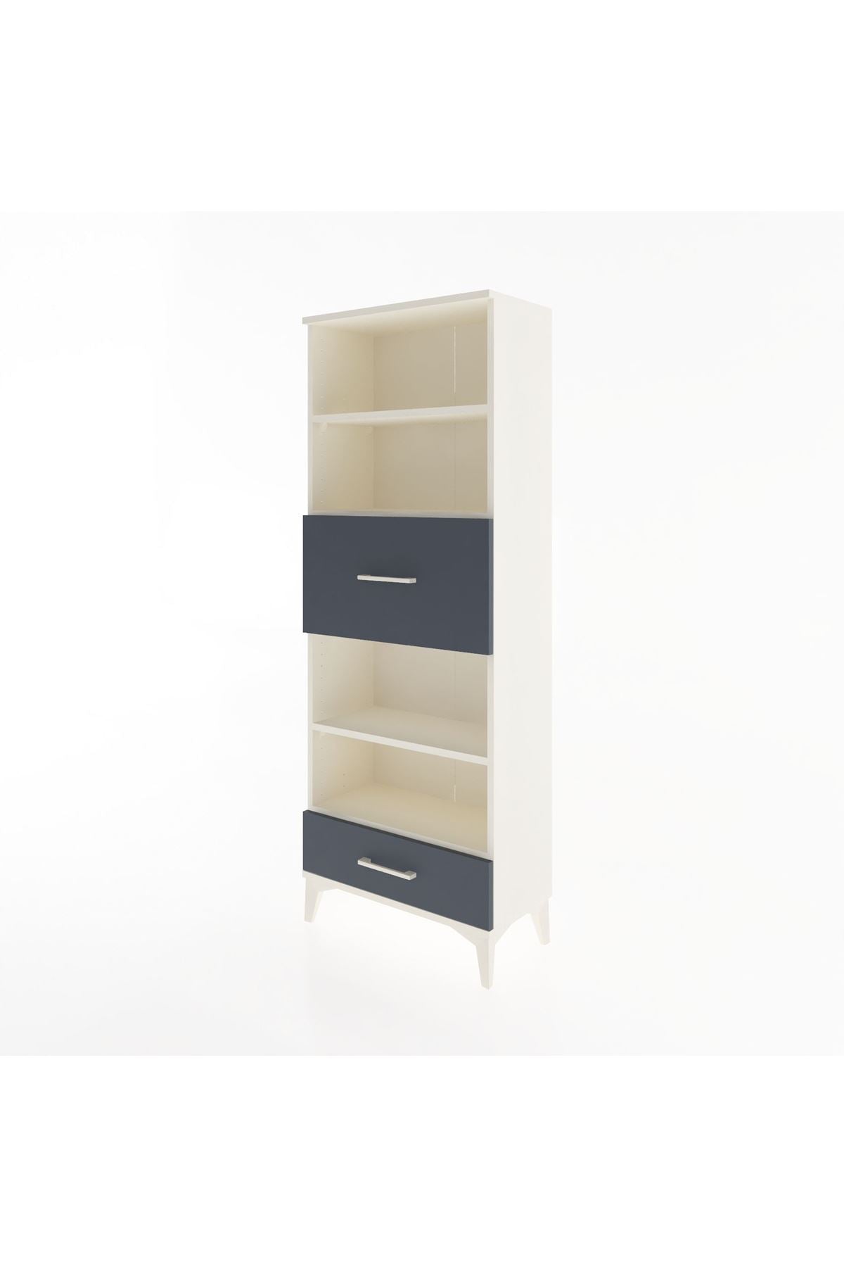 Arges Dolap 4 Raflı 2 Çekmeceli 60x30x163 - S20M054V2A