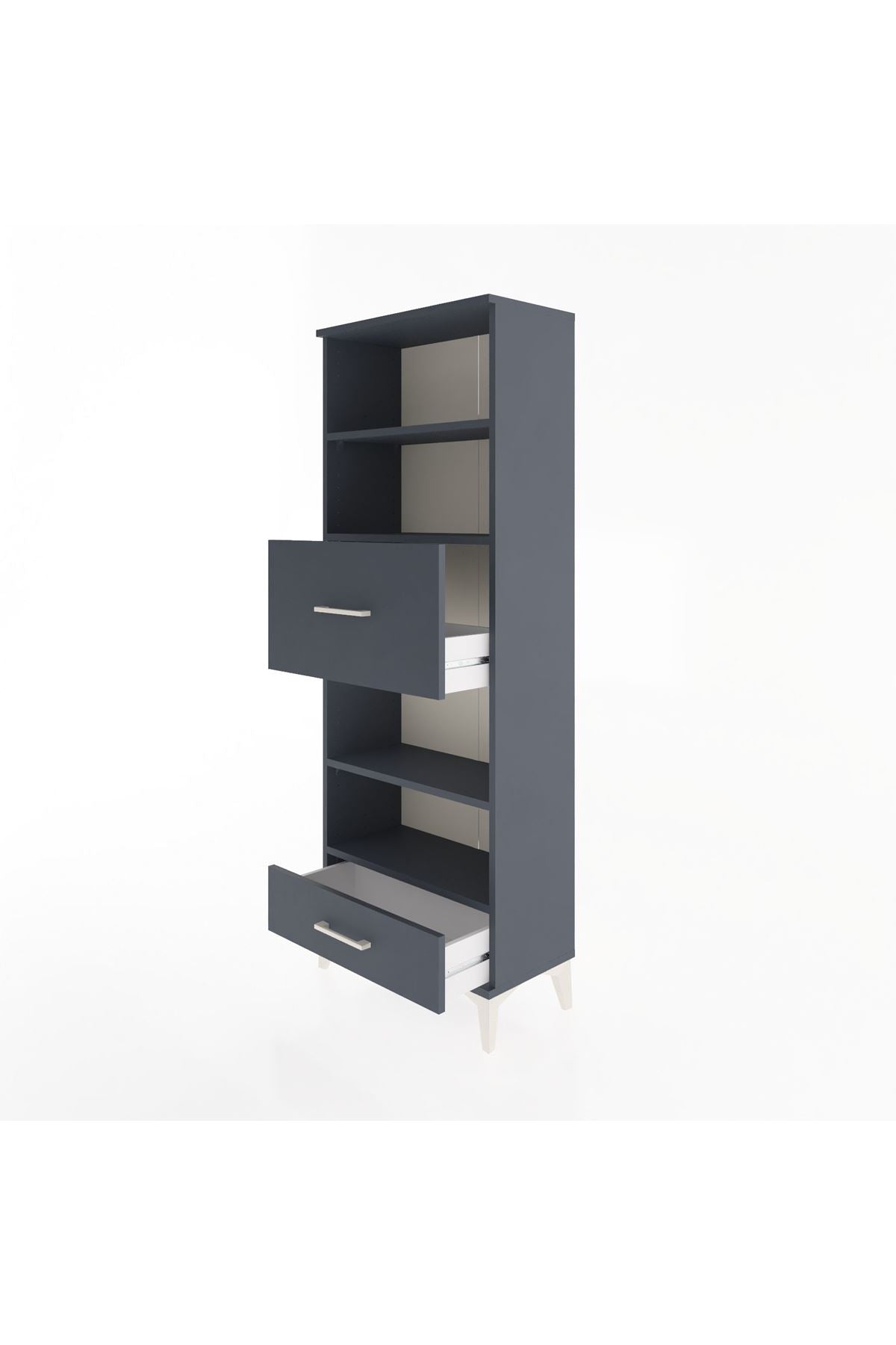 Arges Dolap 4 Raflı 2 Çekmeceli 60x30x163 - S20M054V5A