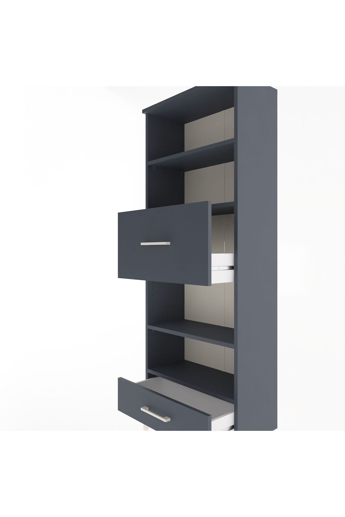 Arges Dolap 4 Raflı 2 Çekmeceli 60x30x163 - S20M054V5A
