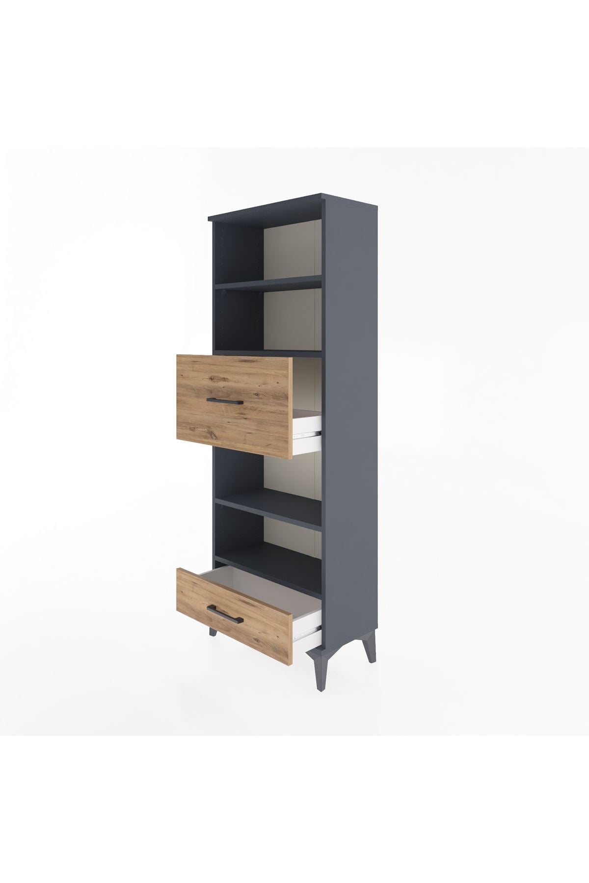 Arges Dolap 4 Raflı 2 Çekmeceli 60x30x163 - S20M054V6A
