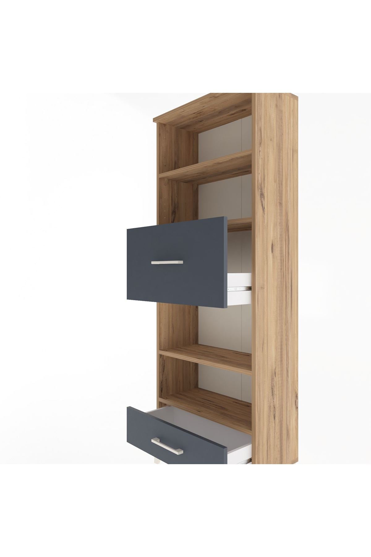 Arges Dolap 4 Raflı 2 Çekmeceli 60x30x163 - S20M054V8A