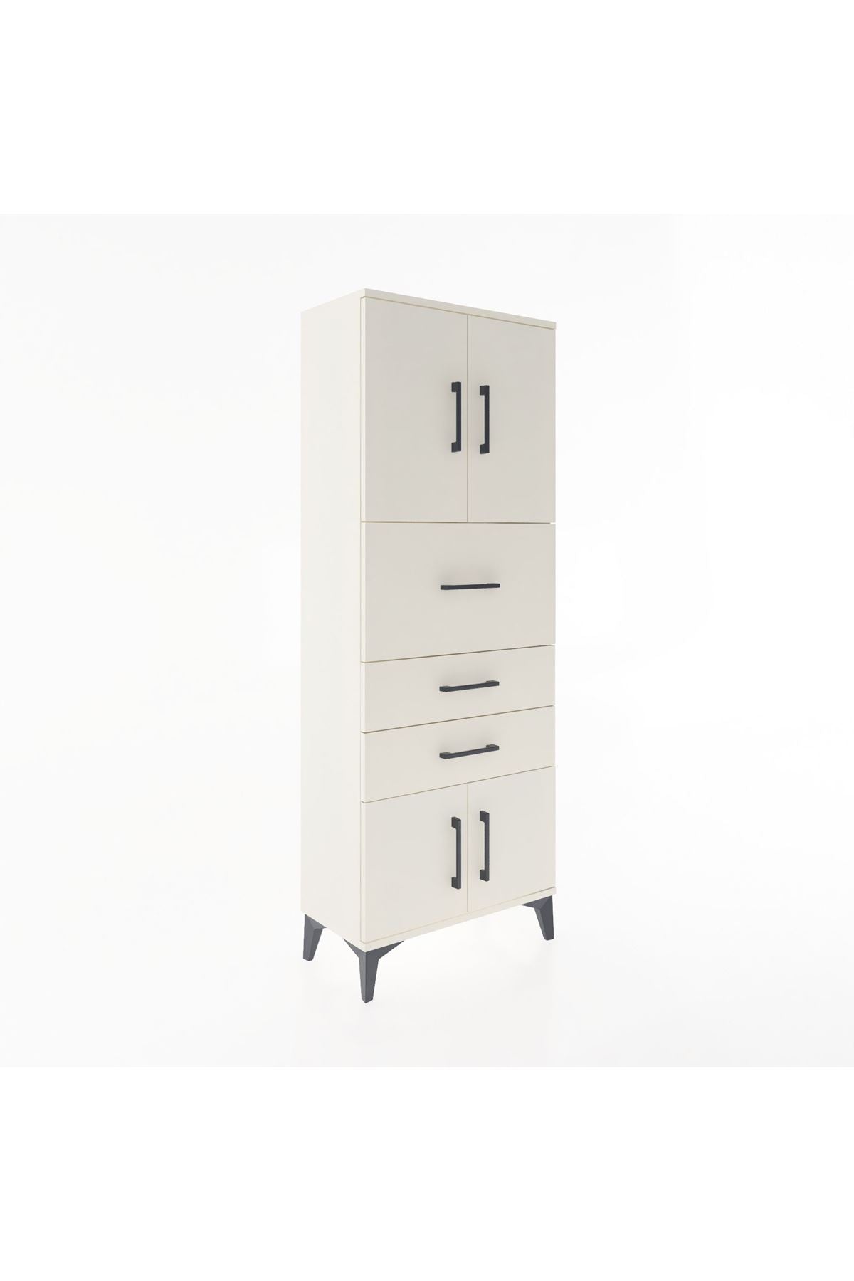Arges Dolap 2 Raflı 3 Çekmeceli 4 Kapaklı 60x30x163 - S20M055V1A