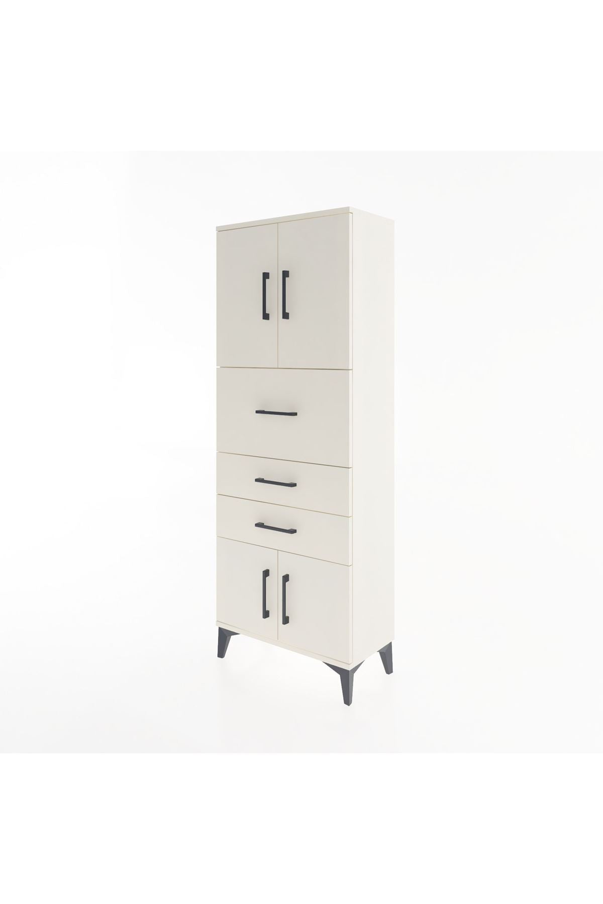 Arges Dolap 2 Raflı 3 Çekmeceli 4 Kapaklı 60x30x163 - S20M055V1A