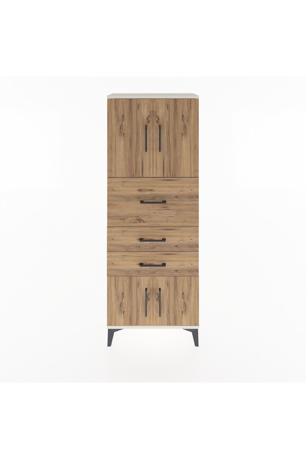 Arges Dolap 2 Raflı 3 Çekmeceli 4 Kapaklı 60x30x163 - S20M055V3A