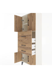 Arges Dolap 2 Raflı 3 Çekmeceli 4 Kapaklı 60x30x163 - S20M055V3A