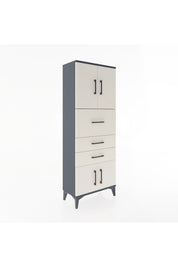 Arges Dolap 2 Raflı 3 Çekmeceli 4 Kapaklı 60x30x163 - S20M055V4A