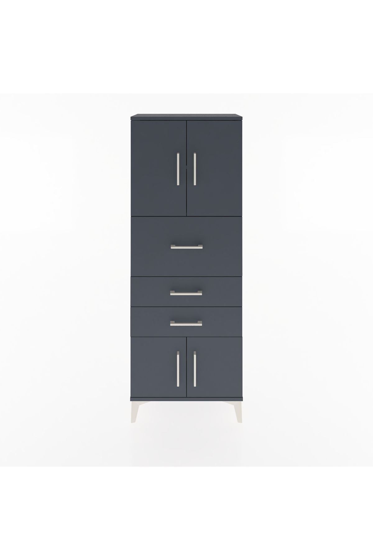 Arges Dolap 2 Raflı 3 Çekmeceli 4 Kapaklı 60x30x163 - S20M055V5A