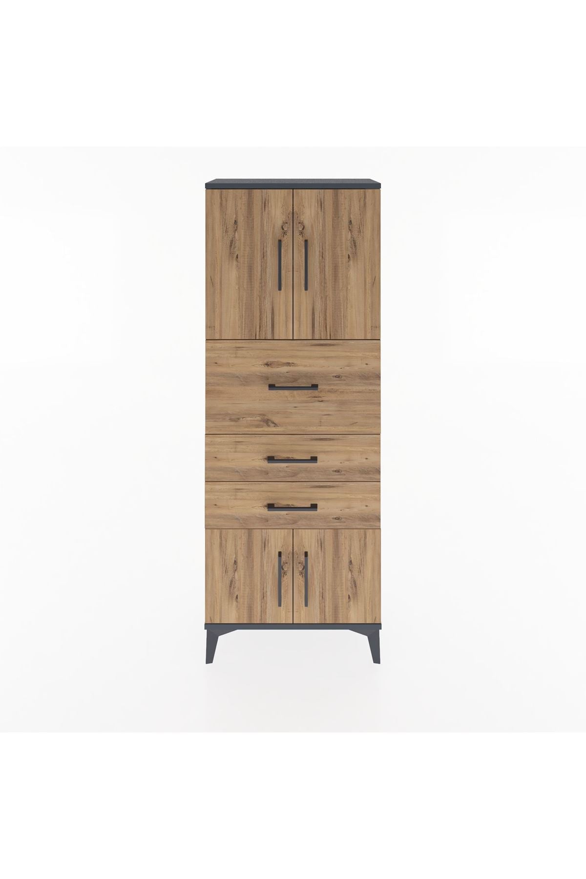 Arges Dolap 2 Raflı 3 Çekmeceli 4 Kapaklı 60x30x163 - S20M055V6A