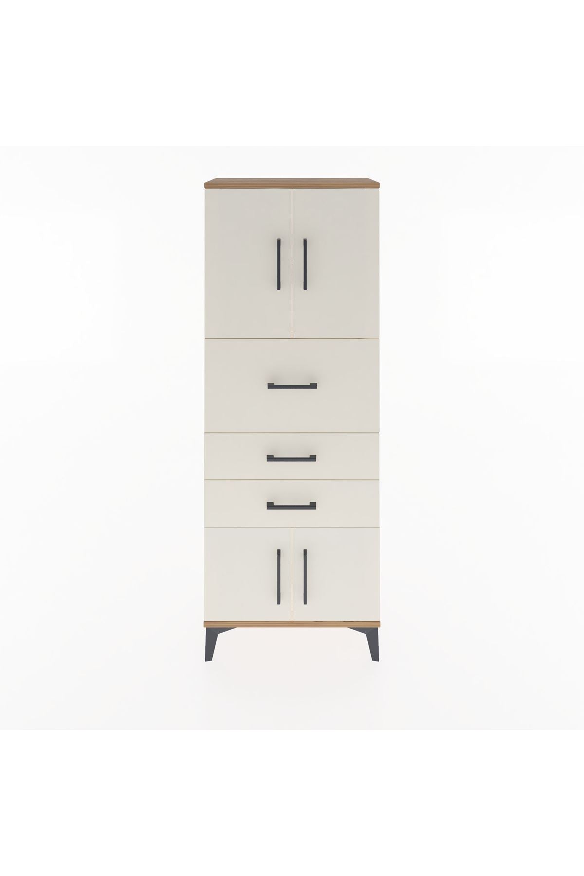 Arges Dolap 2 Raflı 3 Çekmeceli 4 Kapaklı 60x30x163 - S20M055V7A
