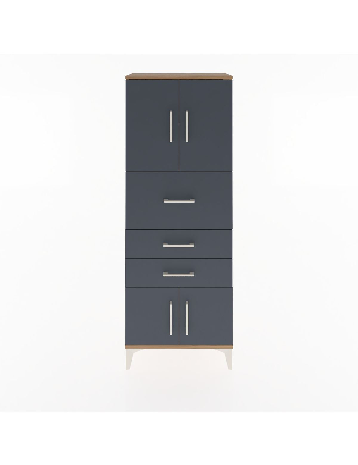 Arges Dolap 2 Raflı 3 Çekmeceli 4 Kapaklı 60x30x163 - S20M055V8A