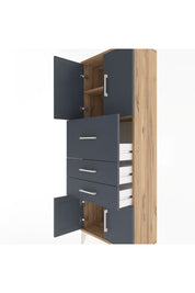 Arges Dolap 2 Raflı 3 Çekmeceli 4 Kapaklı 60x30x163 - S20M055V8A