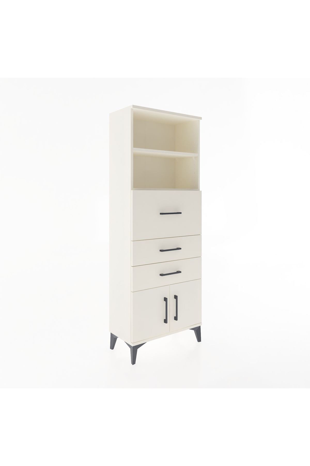 Arges Dolap 2 Raflı 3 Çekmeceli 2 Kapaklı 60x30x163 - S20M056V1A