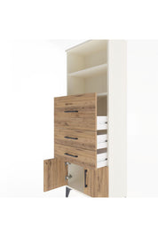 Arges Dolap 2 Raflı 3 Çekmeceli 2 Kapaklı 60x30x163 - S20M056V3A