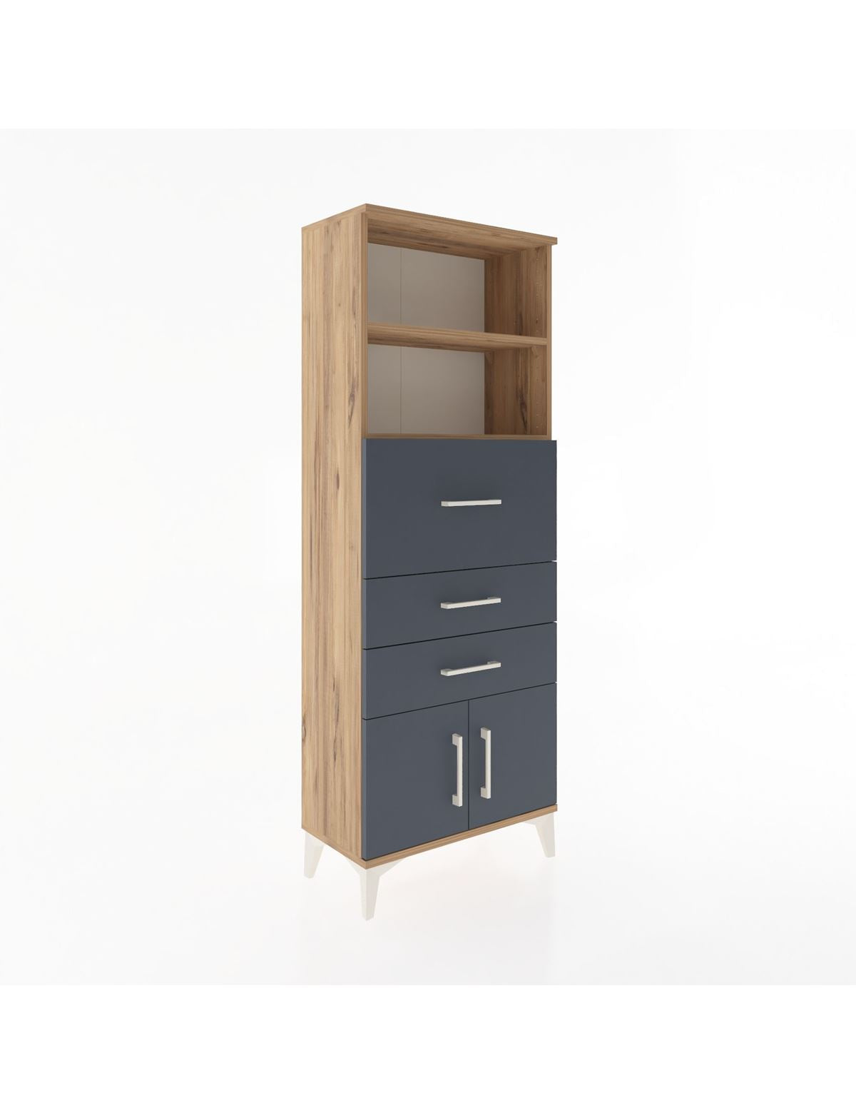 Arges Dolap 2 Raflı 3 Çekmeceli 2 Kapaklı 60x30x163 - S20M056V8A