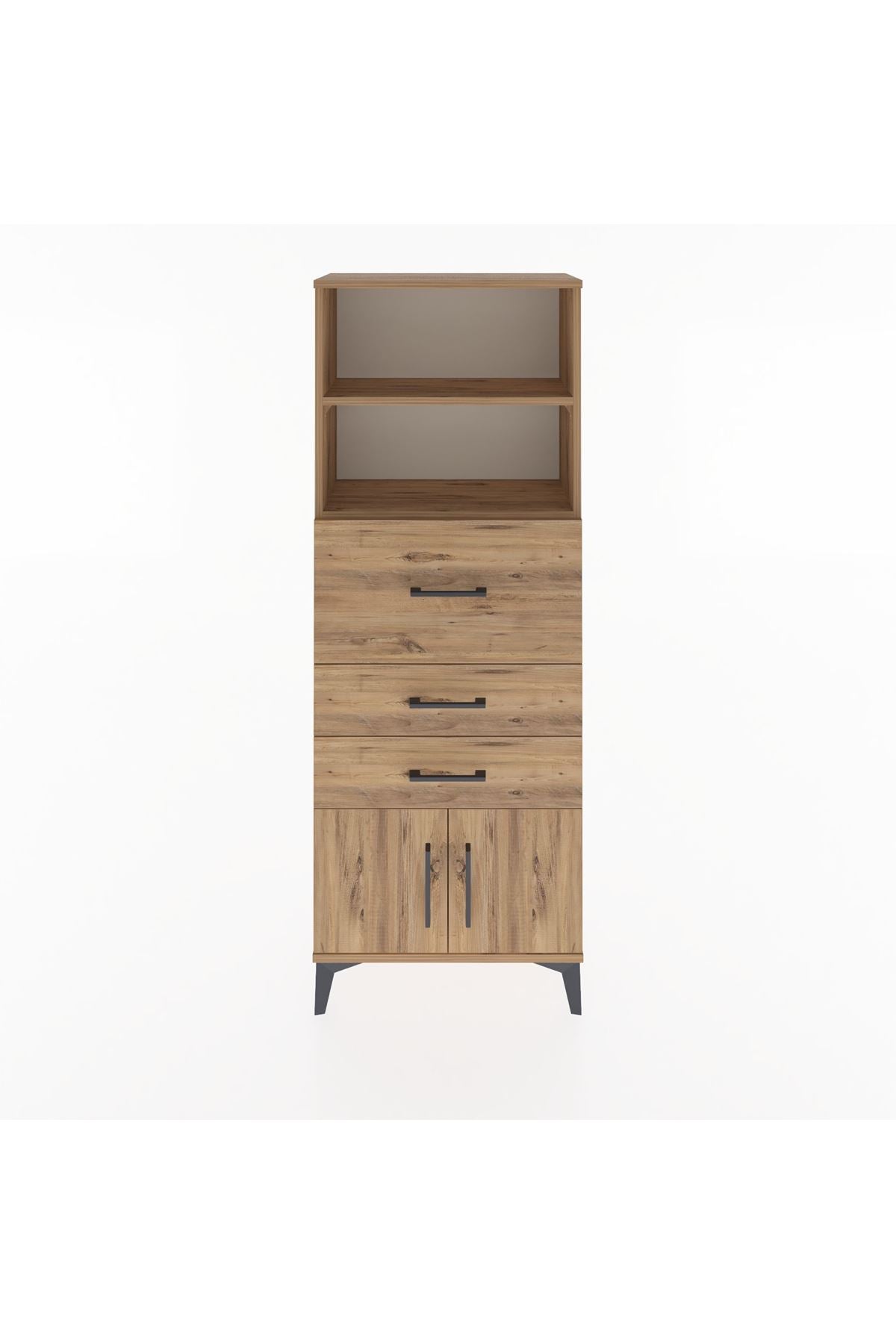 Arges Dolap 2 Raflı 3 Çekmeceli 2 Kapaklı 60x30x163 - S20M056V9A