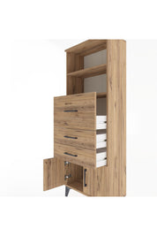 Arges Dolap 2 Raflı 3 Çekmeceli 2 Kapaklı 60x30x163 - S20M056V9A