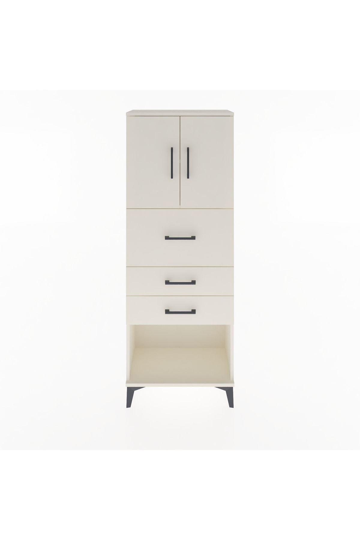 Arges Dolap 2 Raflı 3 Çekmeceli 2 Kapaklı 60x30x163 - S20M057V1A