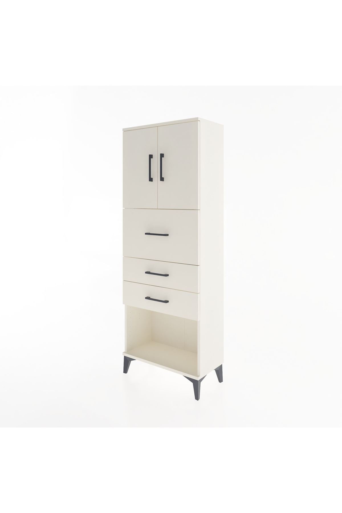 Arges Dolap 2 Raflı 3 Çekmeceli 2 Kapaklı 60x30x163 - S20M057V1A