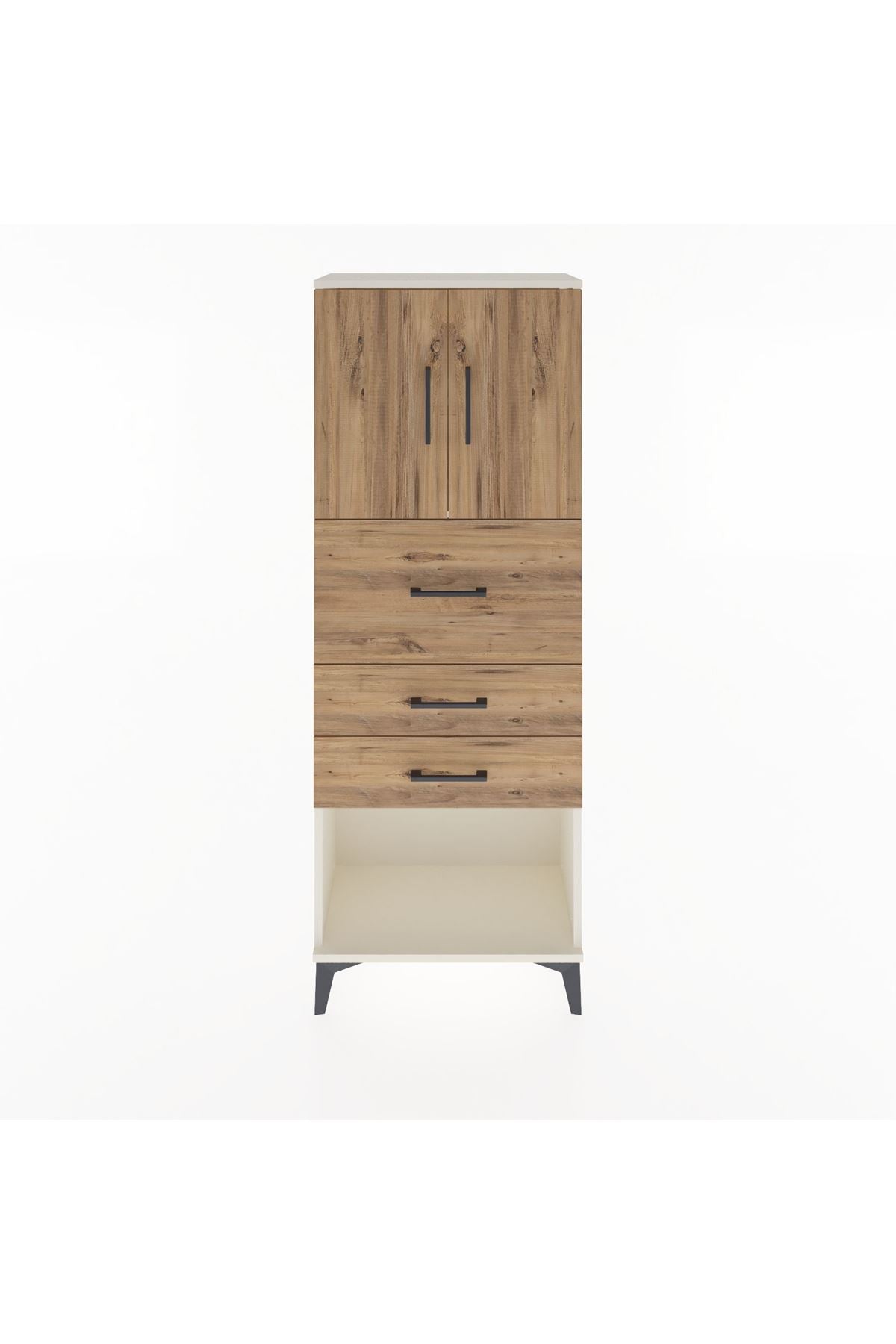 Arges Dolap 2 Raflı 3 Çekmeceli 2 Kapaklı 60x30x163 - S20M057V3A