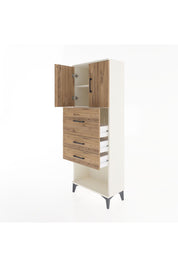 Arges Dolap 2 Raflı 3 Çekmeceli 2 Kapaklı 60x30x163 - S20M057V3A