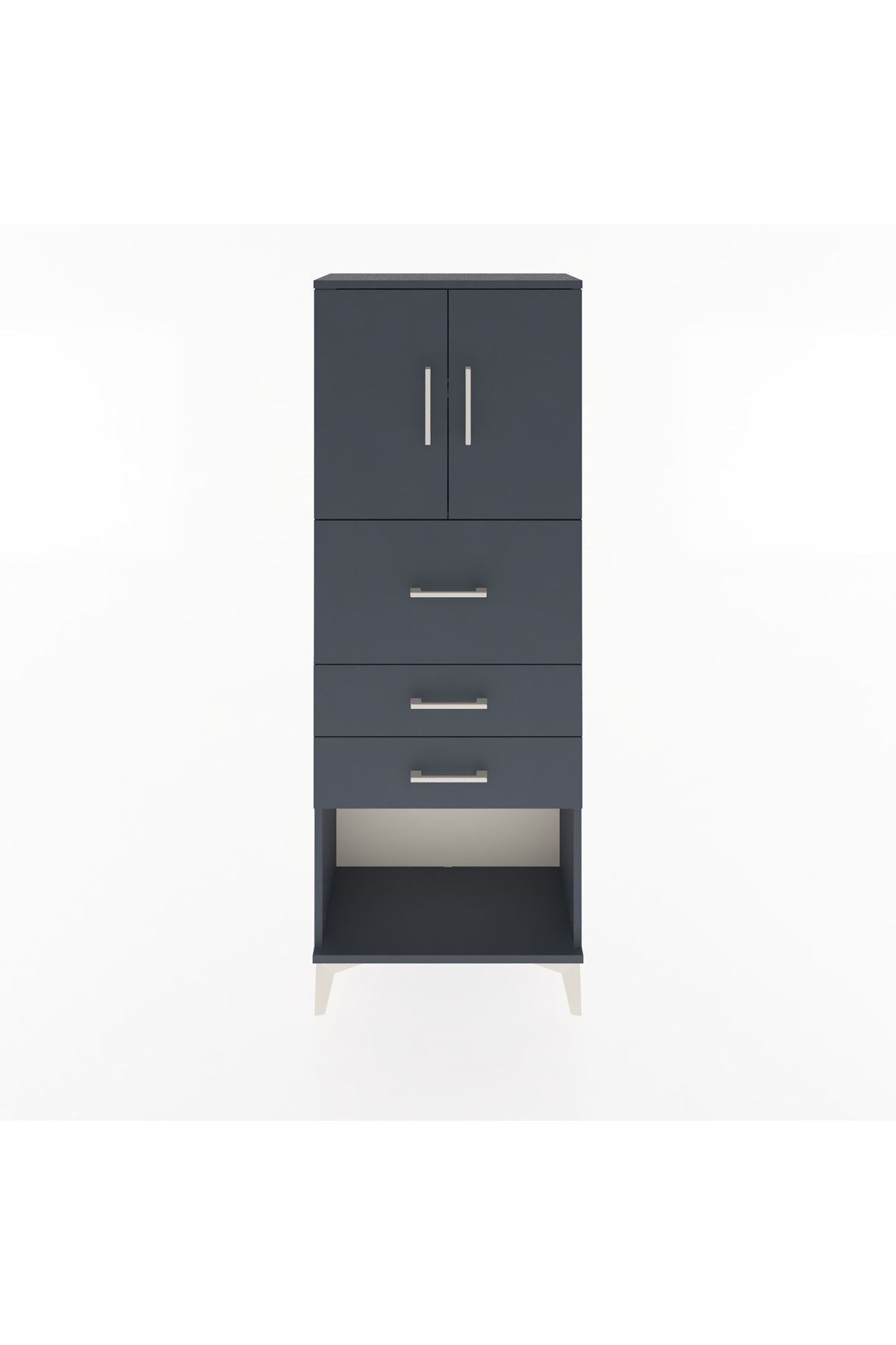 Arges Dolap 2 Raflı 3 Çekmeceli 2 Kapaklı 60x30x163 - S20M057V5A