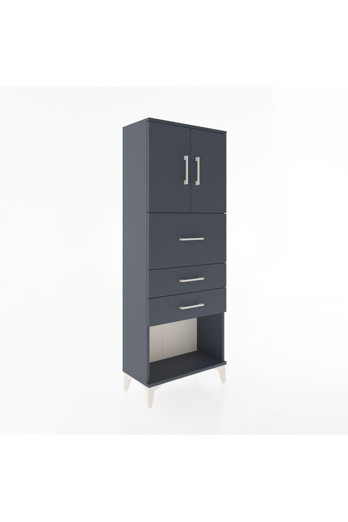 Arges Dolap 2 Raflı 3 Çekmeceli 2 Kapaklı 60x30x163 - S20M057V5A