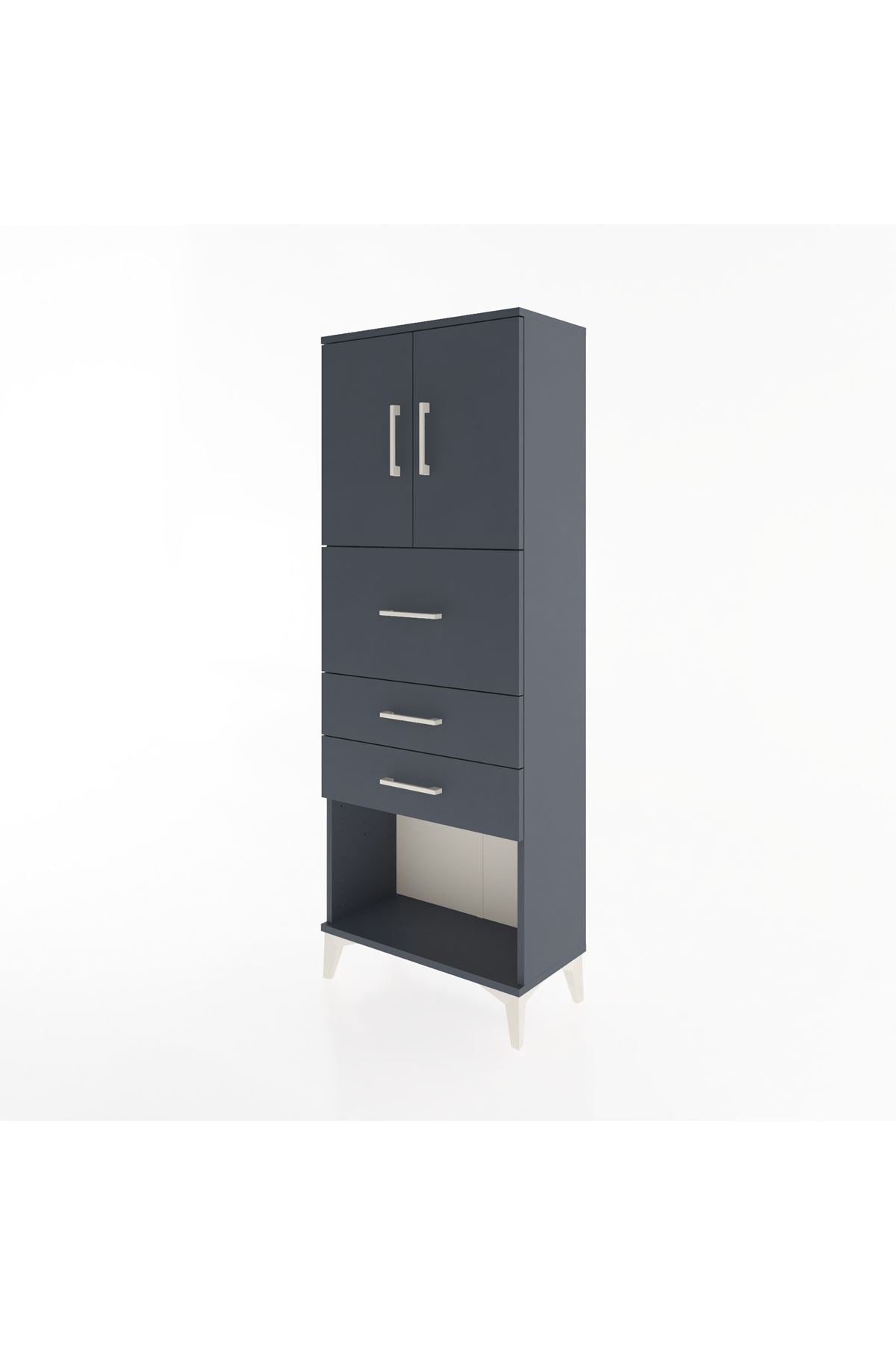 Arges Dolap 2 Raflı 3 Çekmeceli 2 Kapaklı 60x30x163 - S20M057V5A