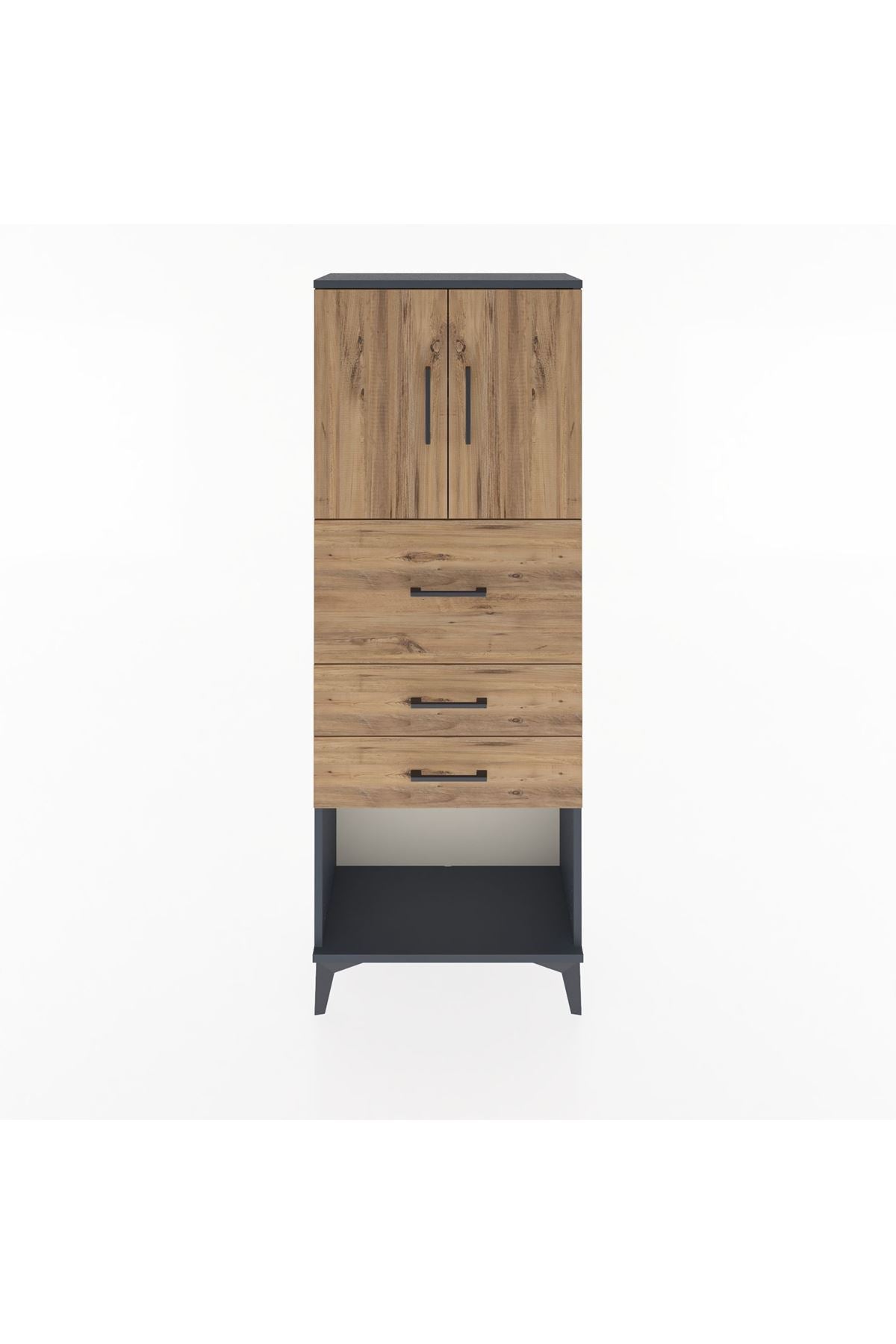 Arges Dolap 2 Raflı 3 Çekmeceli 2 Kapaklı 60x30x163 - S20M057V6A