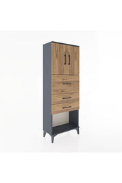 Arges Dolap 2 Raflı 3 Çekmeceli 2 Kapaklı 60x30x163 - S20M057V6A