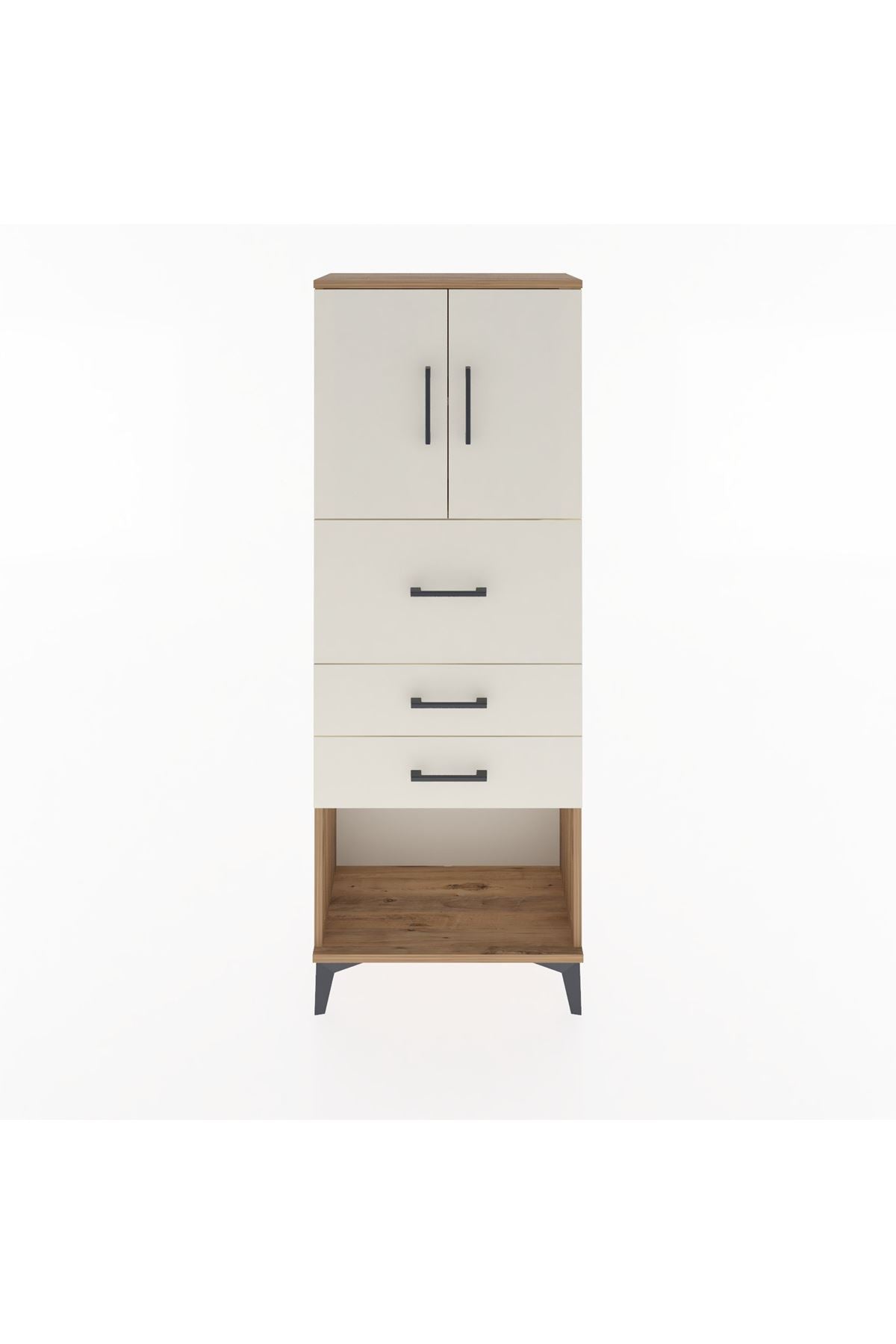 Arges Dolap 2 Raflı 3 Çekmeceli 2 Kapaklı 60x30x163 - S20M057V7A