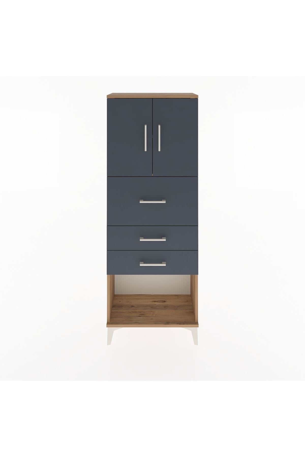 Arges Dolap 2 Raflı 3 Çekmeceli 2 Kapaklı 60x30x163 - S20M057V8A