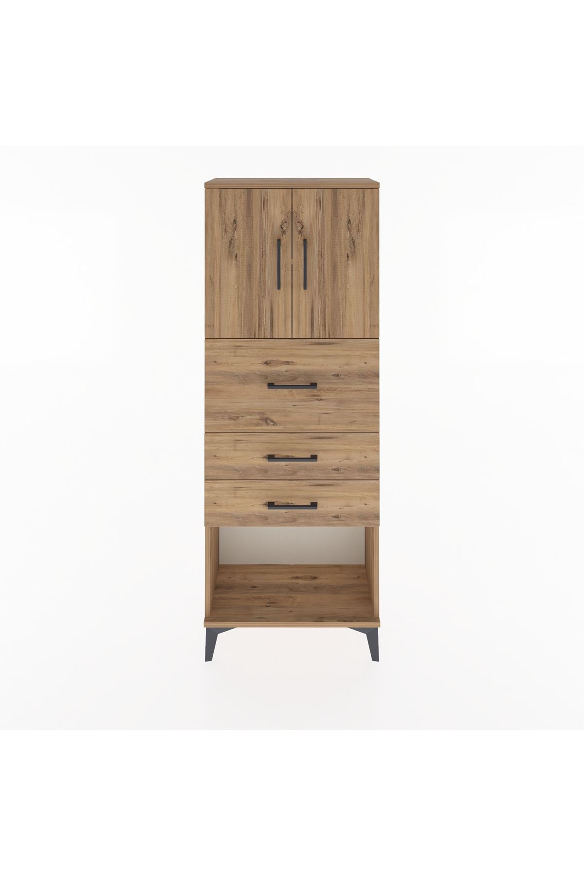 Arges Dolap 2 Raflı 3 Çekmeceli 2 Kapaklı 60x30x163 - S20M057V9A