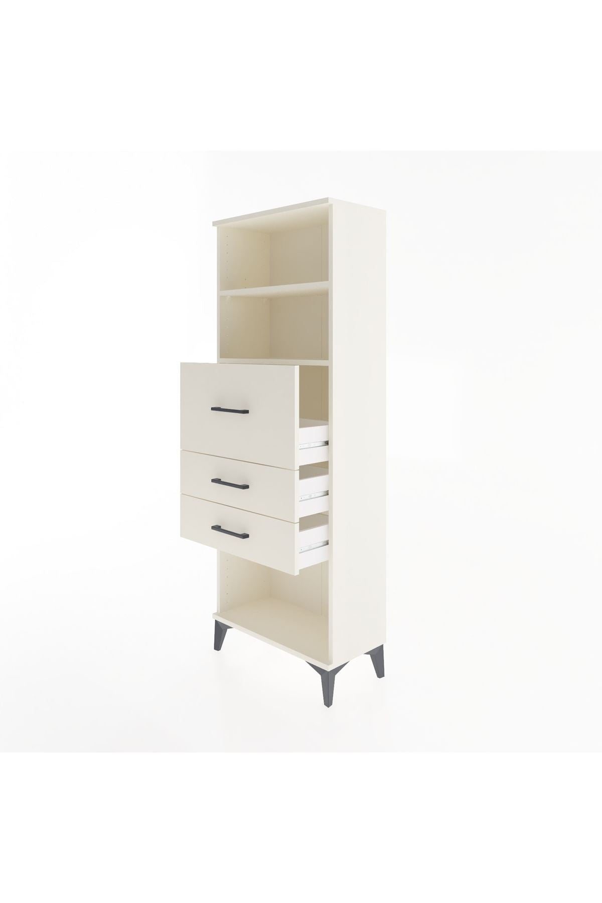Arges Dolap 2 Raflı 3 Çekmeceli 60x30x163 - S20M058V1A
