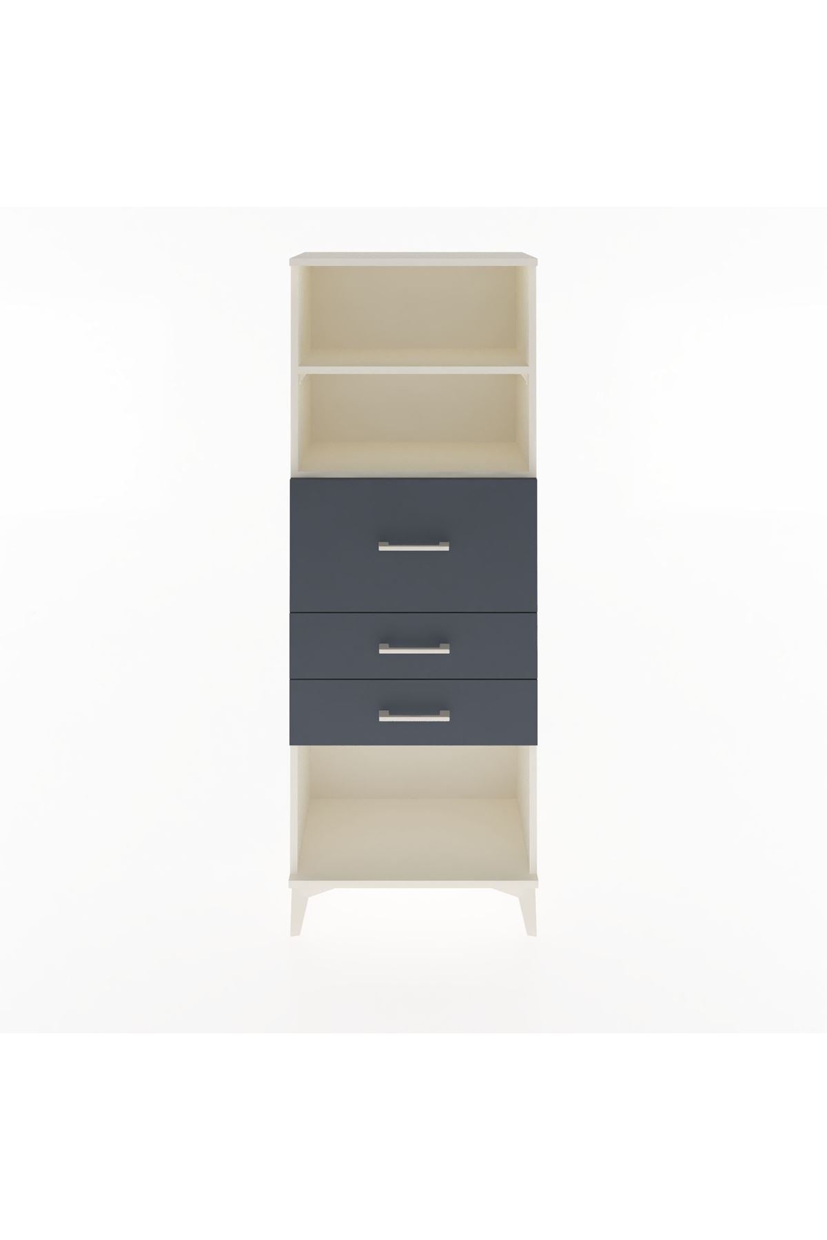 Arges Dolap 2 Raflı 3 Çekmeceli 60x30x163 - S20M058V2A