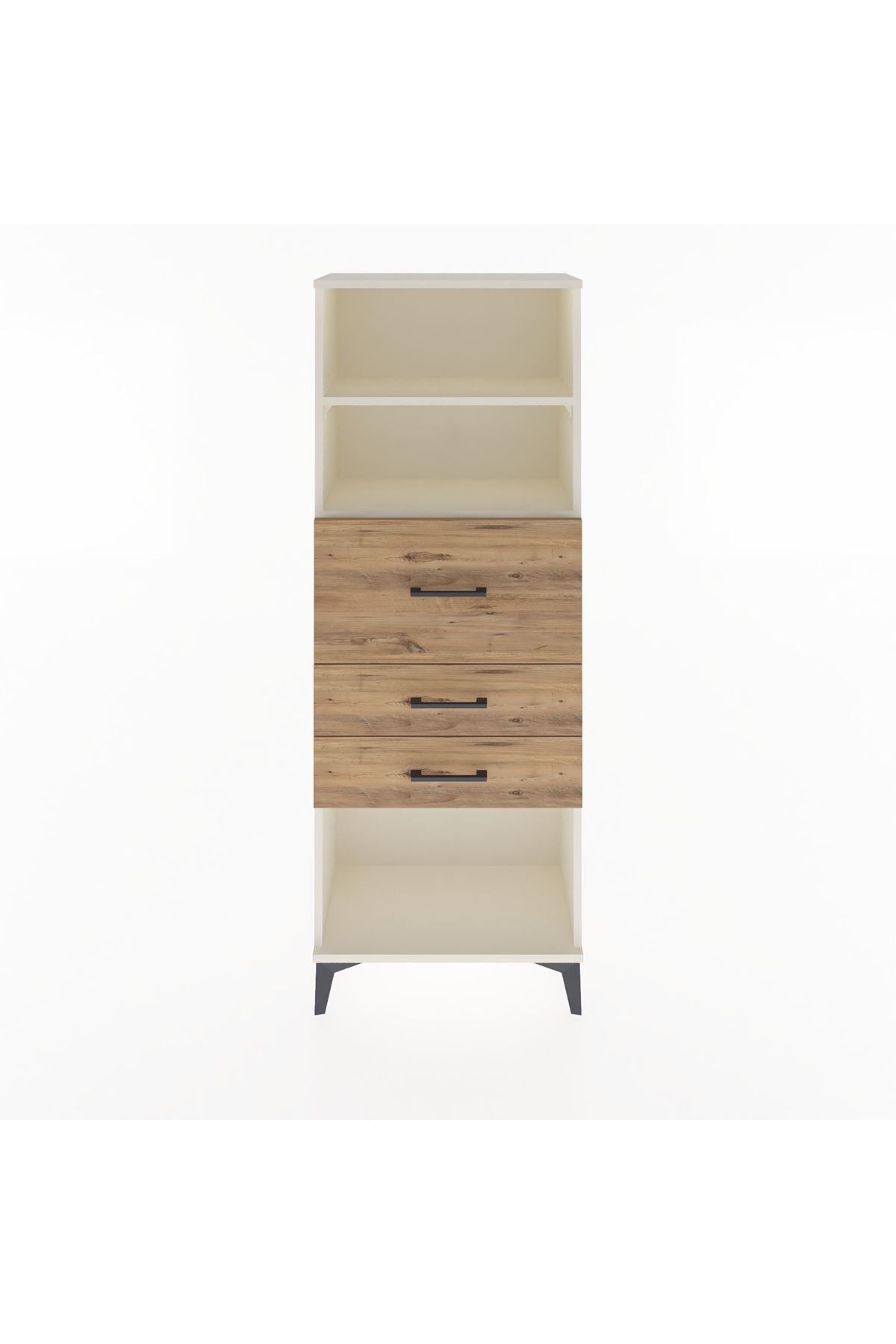 Arges Dolap 2 Raflı 3 Çekmeceli 60x30x163 - S20M058V3A