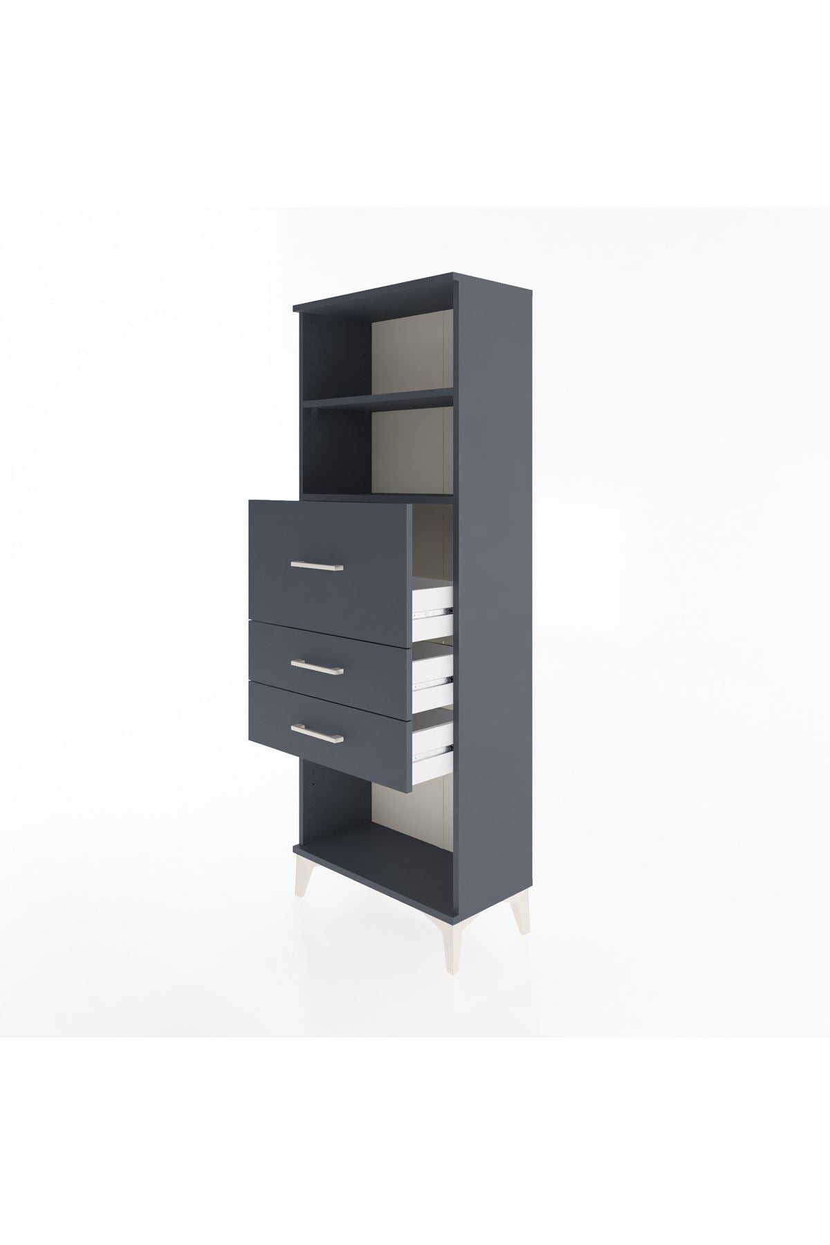 Arges Dolap 2 Raflı 3 Çekmeceli 60x30x163 - S20M058V5A
