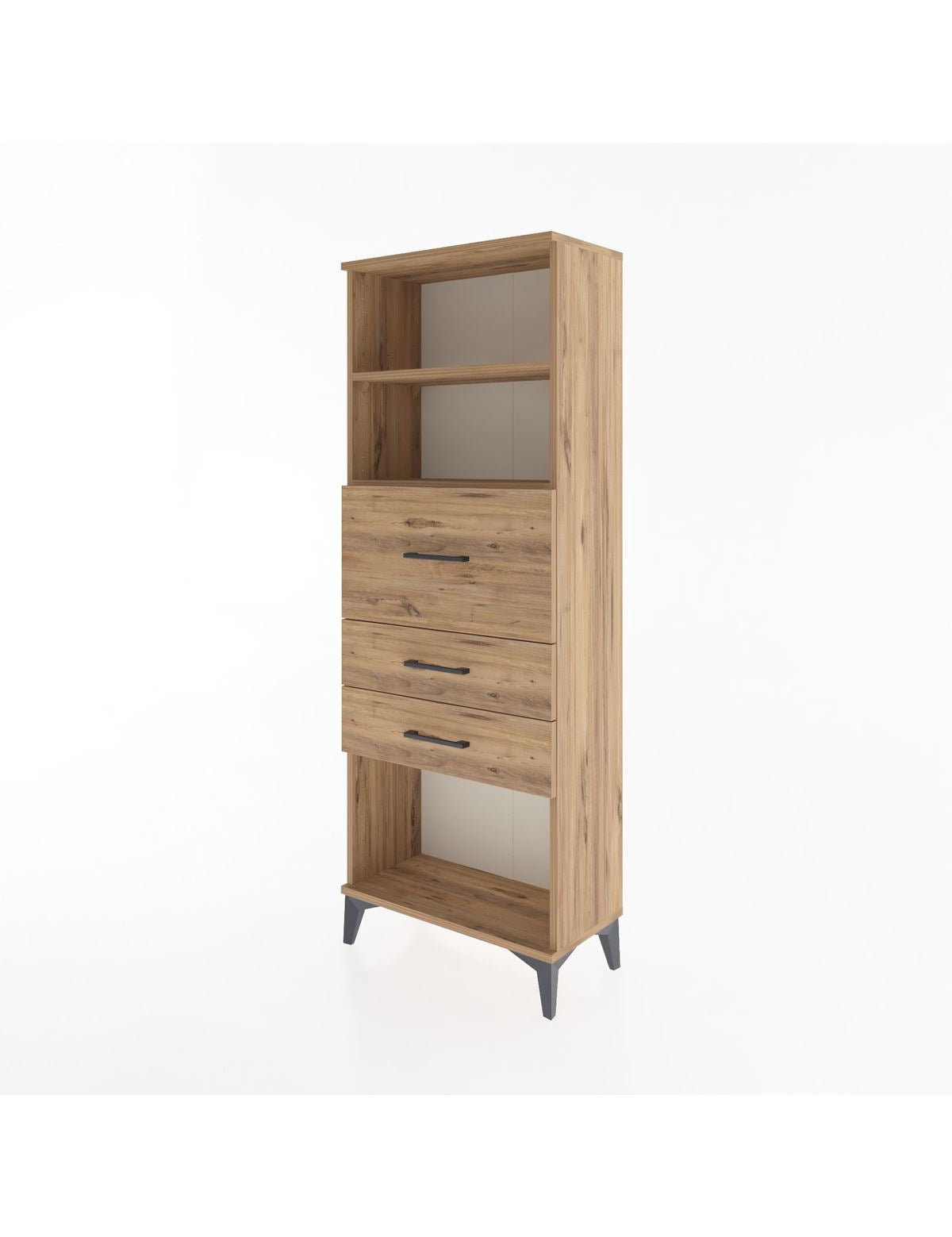 Arges Dolap 2 Raflı 3 Çekmeceli 60x30x163 - S20M058V9A