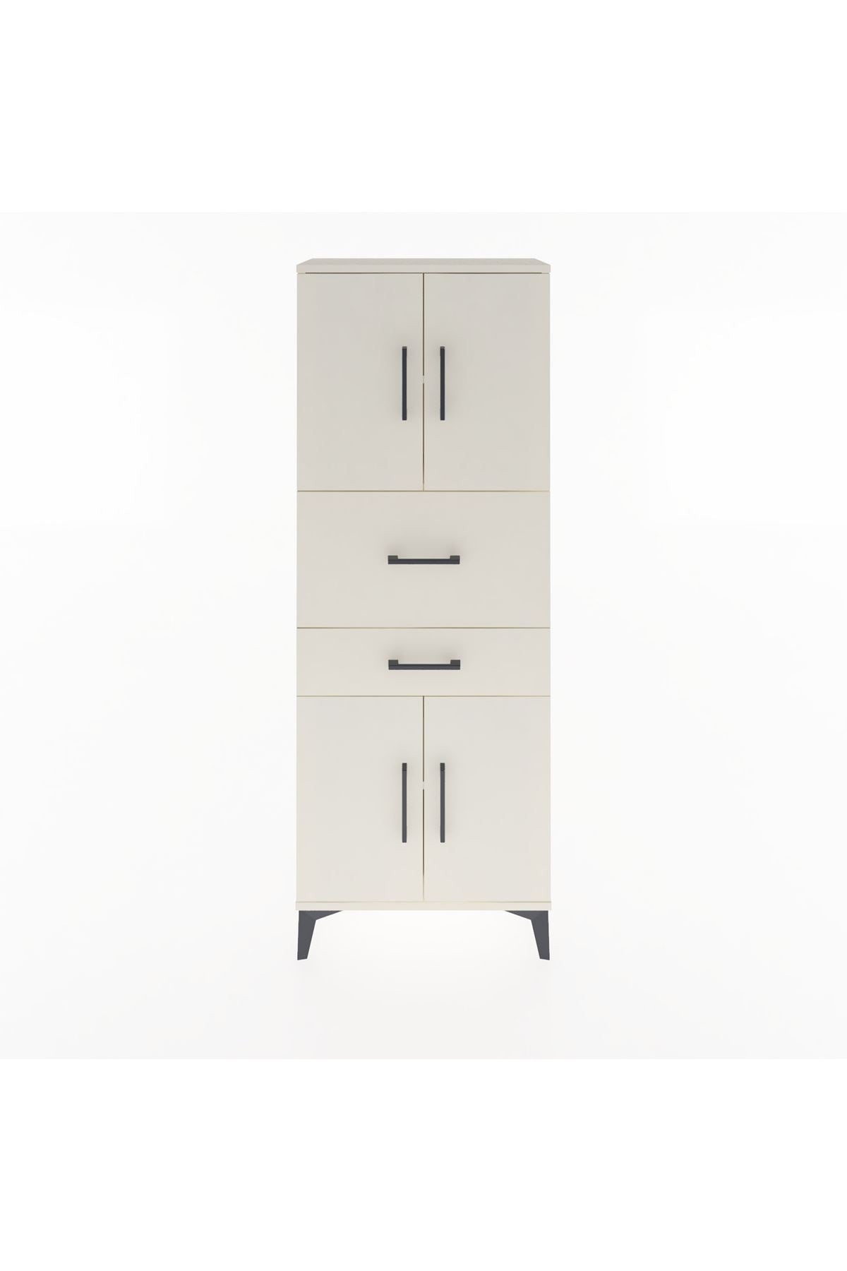 Arges Dolap 3 Raflı 2 Çekmeceli 4 Kapaklı 60x30x163 - S20M059V1A