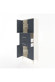 Arges Dolap 3 Raflı 2 Çekmeceli 4 Kapaklı 60x30x163 - S20M059V2A