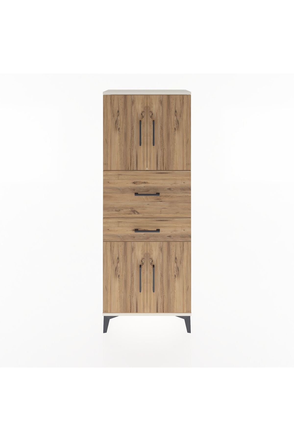 Arges Dolap 3 Raflı 2 Çekmeceli 4 Kapaklı 60x30x163 - S20M059V3A