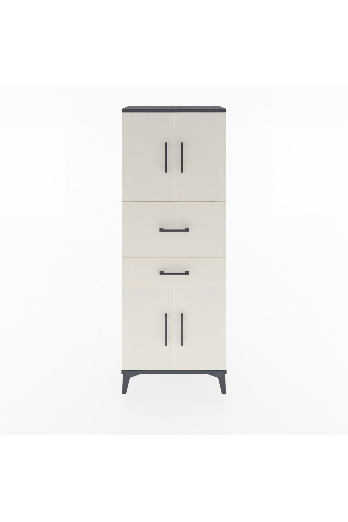Arges Dolap 3 Raflı 2 Çekmeceli 4 Kapaklı 60x30x163 - S20M059V4A