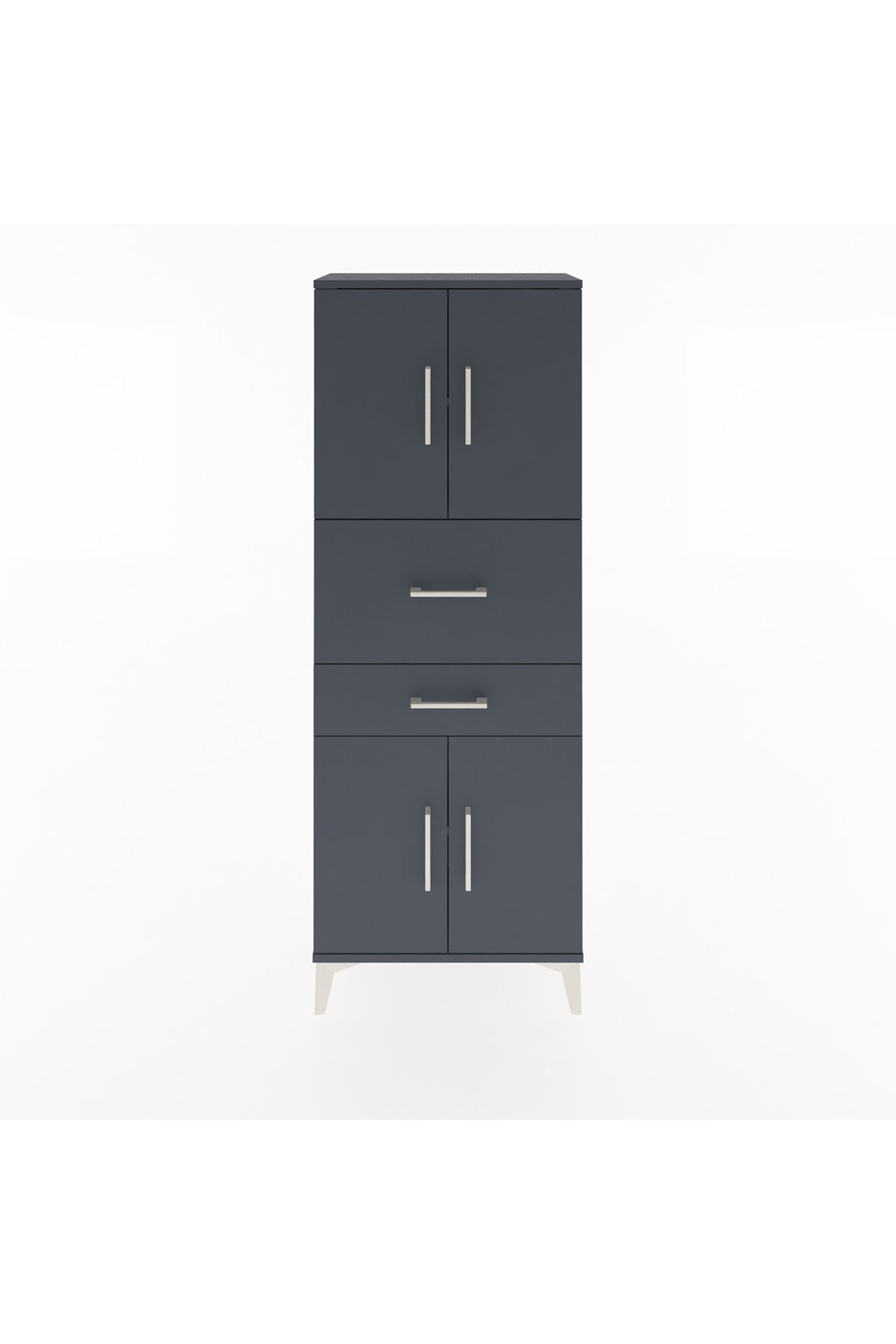 Arges Dolap 3 Raflı 2 Çekmeceli 4 Kapaklı 60x30x163 - S20M059V5A