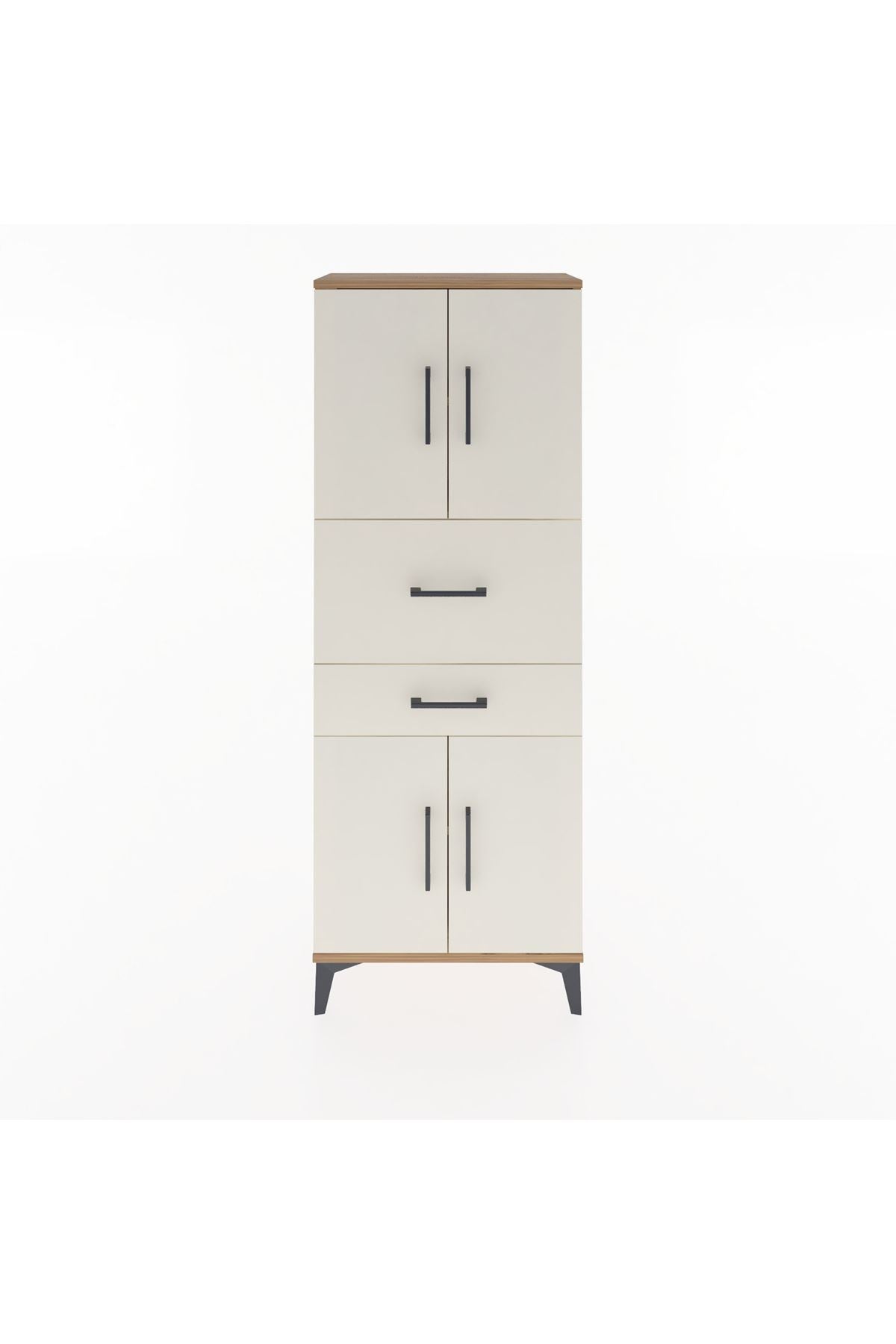 Arges Dolap 3 Raflı 2 Çekmeceli 4 Kapaklı 60x30x163 - S20M059V7A