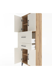 Arges Dolap 3 Raflı 2 Çekmeceli 4 Kapaklı 60x30x163 - S20M059V7A