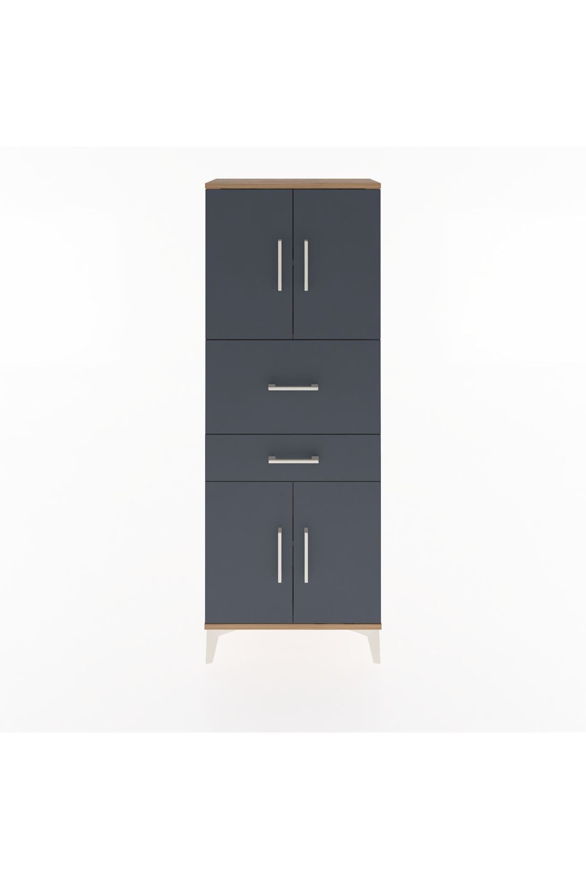 Arges Dolap 3 Raflı 2 Çekmeceli 4 Kapaklı 60x30x163 - S20M059V8A