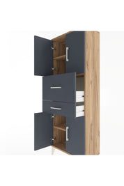Arges Dolap 3 Raflı 2 Çekmeceli 4 Kapaklı 60x30x163 - S20M059V8A