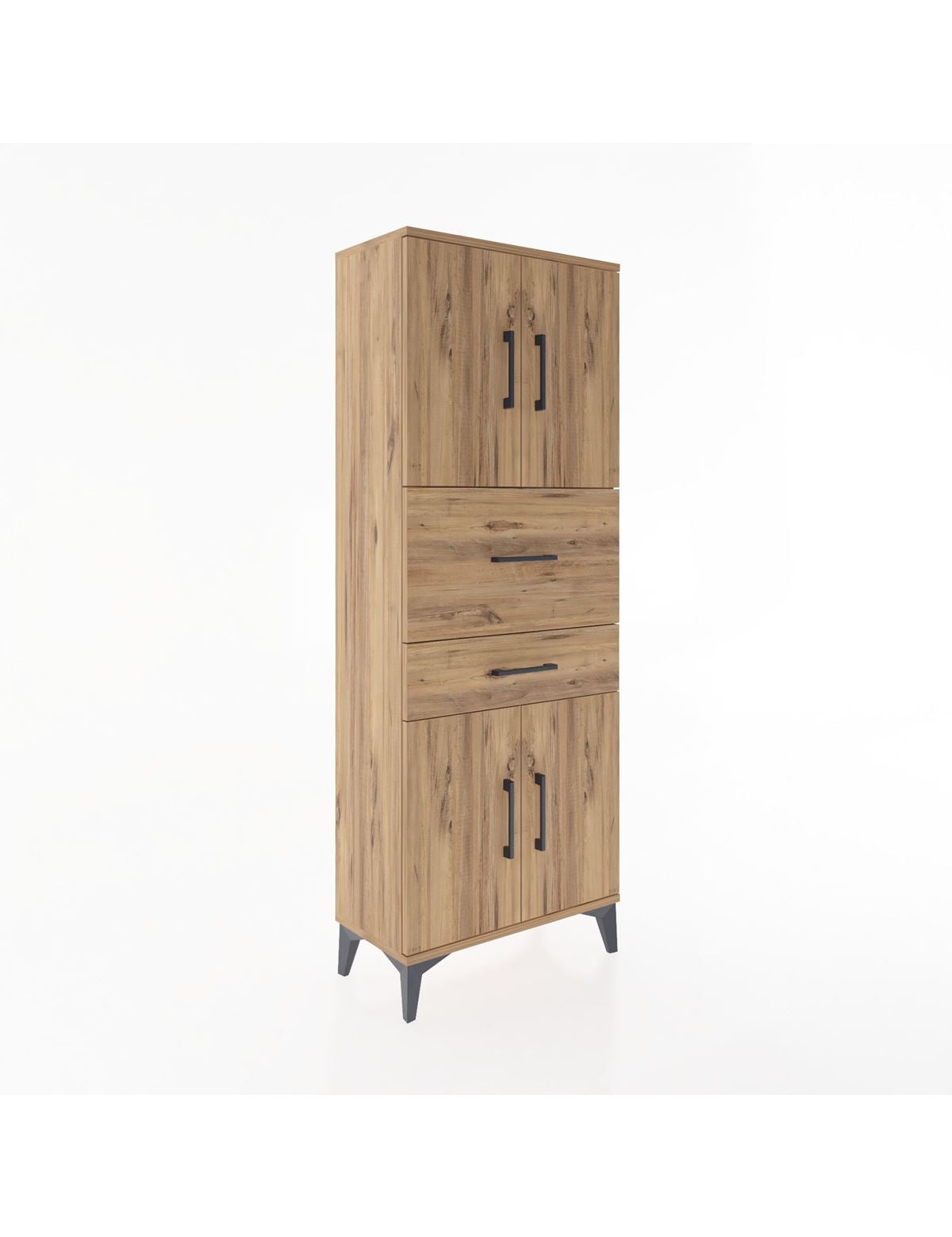 Arges Dolap 3 Raflı 2 Çekmeceli 4 Kapaklı 60x30x163 - S20M059V9A